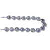 Blue Spot, Jasper, Dyed, Puffy Heart, One 20mm Strand