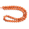 Calcite, Orange, Natural, Smooth Round, One 8mm Strand