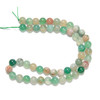 Agate, Green Sakura Flower, Natural, Smooth Round, 8mm