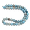 Blue Vein Stone, Natural, Smooth Round 8mm