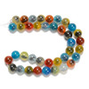 Agate, Candy, Multi Color, Natural, Smooth Round 10mm