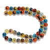 Agate, Candy, Multi Color, Natural, Smooth Round 8mm