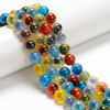 Agate, Candy, Multi Color, Natural, Smooth Round 10mm
