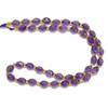 Amethyst, Dark, Natural, Faceted Rice Beads, One 6x8mm Strand