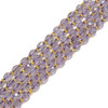 Amethyst, Light, Natural, Faceted Rice, One 6x8mm Strand