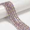 Amethyst, Light, Natural, Faceted Rice Beads, One 6x8mm Strand