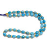 Apatite, Neon, Natural, Faceted Rice Beads, One 8x6mm Strand