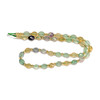 Fluorite, Mix, Natural, Faceted Rice Beads, One 6x8mm Strand