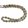 Labradorite, Natural, Faceted Rice Beads, One 6x8mm Strand