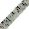 Fluorite, Mix, Natural, Heishi Bicone, One 3x6mm Strand