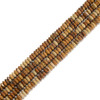 Picture Jasper, Natural, Heishi Bicone, One 3x6mm Strand