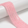 Rose Quartz, Enhanced, Heishi Bicone, One 3x6mm Strand