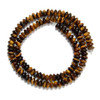 Tiger Eye, Natural, Heishi Bicone, One 3x6mm Strand