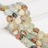 Amazonite, Mix, Natural, Smooth Coin, One 15mm Strand