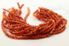 Carnelian Agate, Heated, Smooth Round, 8mm with 2mm Hole, One Strand