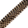 Smoky Quartz, Heated, Fancy Faceted Cube Beads, One 6mm Strand