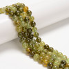 Garnet, Green, Top Quality, Natural, Smooth Round, One 8mm Strand