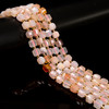 Flower Agate, Natural, Faceted Cube, One 6mm Strand