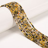 Bumble Bee, "Jasper", Natural, Faceted Round, One 2mm Strand