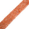 Sunstone, Natural, Faceted Round, One 2mm Strand