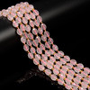 Rose Quartz, Enhanced, Faceted Rice, One 6x8mm Strand