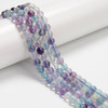 Fluorite, Blue & Purple, Natural, Smooth Round 6mm