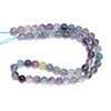 Fluorite, Blue & Purple, Natural, Smooth Round 8mm