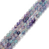 Fluorite, Blue & Purple, Natural, Smooth Round 8mm