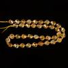 Citrine, Quartz, Heated, Faceted Twisted Helix Beads, One 8mm Strand
