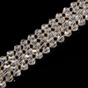 Crystal Quartz, Natural, Faceted Twisted Helix Beads, One 8mm Strand