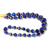 Lapis, Natural, Faceted Twisted Helix Beads, One 8mm Strand