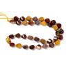 Mookaite Jasper, Natural, Faceted Twisted Helix Beads, One 8mm Strand