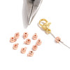 Easy Crimp, Rose Gold Color Plated, 3mm, 10 pieces, Easy, Secure & Beautiful Finish to Jewelry