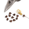 Easy Crimp, Antique Copper Color Plated, 3mm, 10 pieces, Easy, Secure & Beautiful Finish to Jewelry