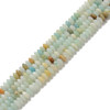 Amazonite, Mix, Natural, Heishi Bicone, One 3x6mm Strand
