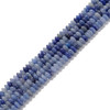 Aventurine, Blue, Natural, Heishi Bicone, One 3x6mm Strand