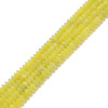 Jade, Nephrite, Lemon, Dyed, Heishi Bicone, One 3x6mm Strand