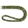 Jade, Nephrite, Green, Natural, Heishi Bicone, One 3x6mm Strand