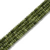 Jade, Nephrite, Green, Natural, Heishi Bicone, One 3x6mm Strand
