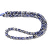 Blue Spot, Jasper, Dyed, Heishi Bicone, One 3x6mm Strand