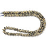 Dalmatian Stone "Jasper", Natural, Heishi Bicone, One 3x6mm Strand