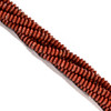 Red Jasper, Natural, Heishi Bicone, One 3x6mm Strand