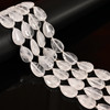 Crystal Quartz, Natural, Smooth, Teardrop , One 13x18mm Strand