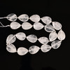 Crystal Quartz, Natural, Smooth, Teardrop , One 13x18mm Strand