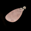 Rose Quartz, Enhanced,, Drop, One Pendant, 30x18mm