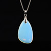 Glass, Opalite, Drop, One Pendant, 30x18mm