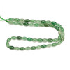 Strawberry Quartz, Green, Natural,, Smooth Rice Beads, One 5x8mm Strand