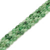 Strawberry Quartz, Green, Natural,, Smooth Rice Beads, One 5x8mm Strand