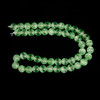 8mm Selenite, Green, Dyed, Smooth Round
