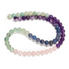 6mm Mix, Amazonite, Amethyst, Rose Quartz, Fluorite, Aventurine, Smooth Round